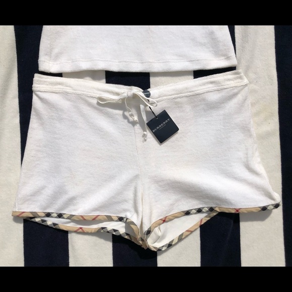 🔥SOLD🔥NWT Burberry Tank/Short Set wNova Check Vintage RARE Tank M Shorts L - Picture 12 of 13